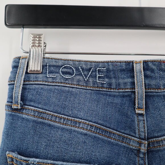 Sundry Button Fly Jeans Womens 24 Blue Boho Hippie 70S Casual Chic Retro Playful - Picture 9 of 10